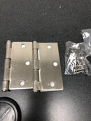 Emtek 91013US15 3.5" x 3.5" Square Corner Plain Bearing Mortise Hinge - Pair - Satin Nickel