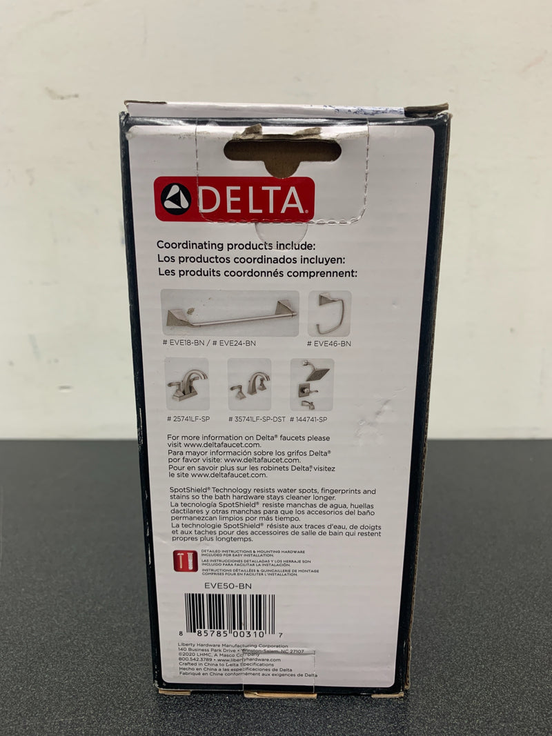 Delta EVE50-BN Everly Double Post Pivoting Toilet Paper Holder in Brushed Nickel