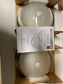 Private brand unbranded HQV8011L-4/BN 11 in. Brushed Nickel LED Flush Mount (2-Pack)