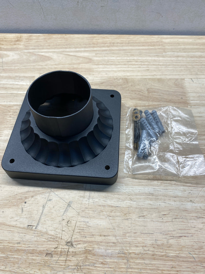 The Great Outdoors 7930-66 5 3/4" x 3 1/2" Pier Mount Base - Black