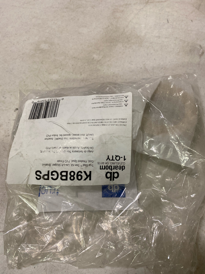 Dearborn K98BGPS True Blue 1-1/2" Tub Drain Kit - with Overflow - Brushed Gold