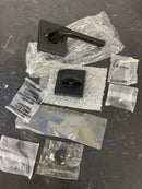 Kwikset 966LSLSQT-514.UNIV Lisbon Lever Single Cylinder Interior Pack with Square Rose for Handlesets - Matte Black