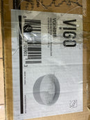 Vigo VG04018 Starr Modern White Matte Stone 15 in. L x 15 in. W x 5 in. H Round Vessel Bathroom Sink