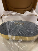 Kohler K-26295-G-2MB Statement 1.75 GPM Multi Function Rain Shower Head with MasterClean Sprayface and Katalyst Air Induction Technology - Vibrant Brushed Moderne Brass