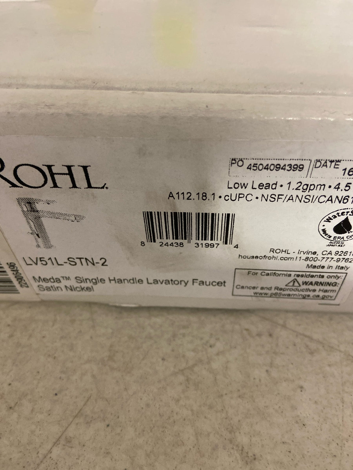 ROHL LV51L-STN-2 Lavatory FAUCETS, Satin Nickel