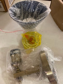 Golden lighting 3306-BA1 AB-NVY Orwell AB 1-Light Aged Brass Bath Light with Navy Blue Shade