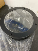 Jazava HDZW22-F BKDM 12 in. 2-Light Black Finish with Seeded Glass Shade Ceiling Flush Mount Light