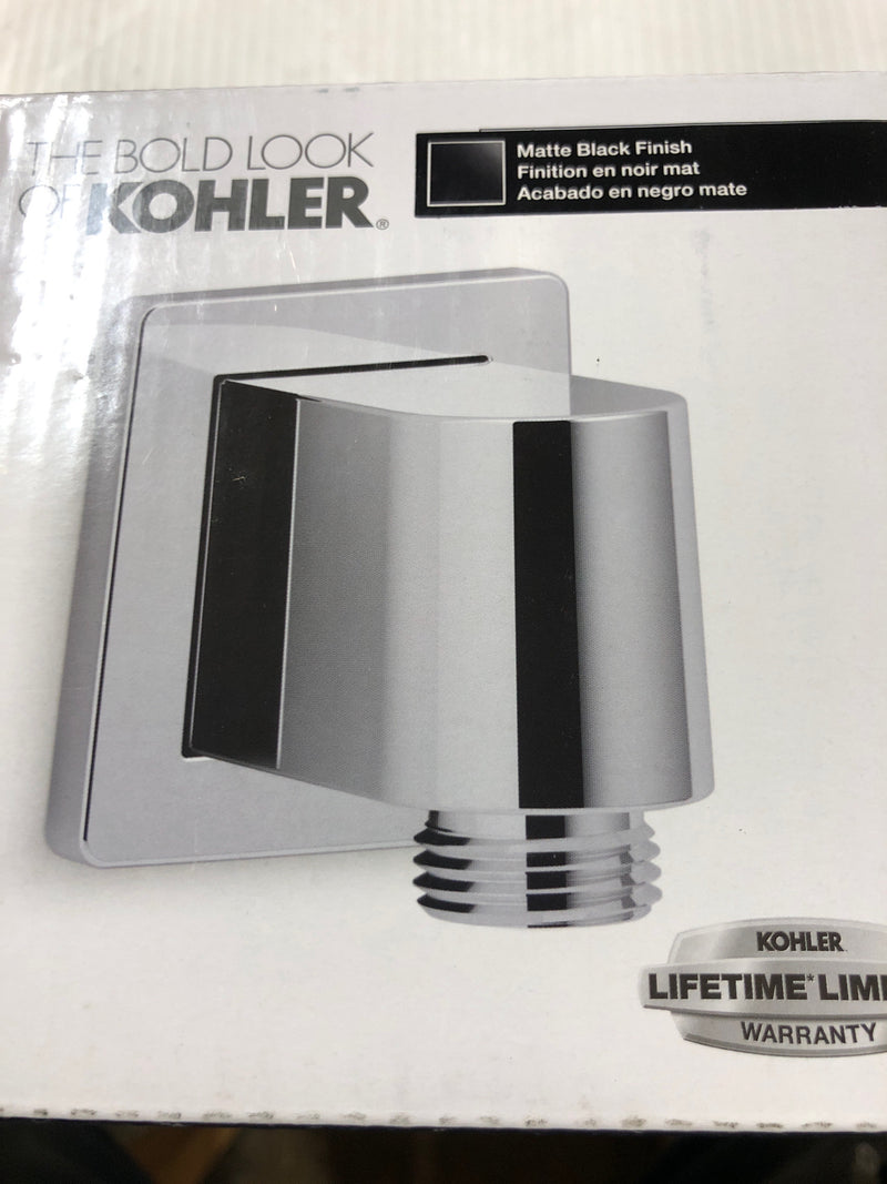 Kohler K-98351-BL Awaken Wall Supply Elbow with Check Valve - Matte Black