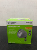 Commercial electric SPTM-1403 14-Watt Hardwired Gray LED Landscape Flood Light Metal Spot Light, 1100 Lumens