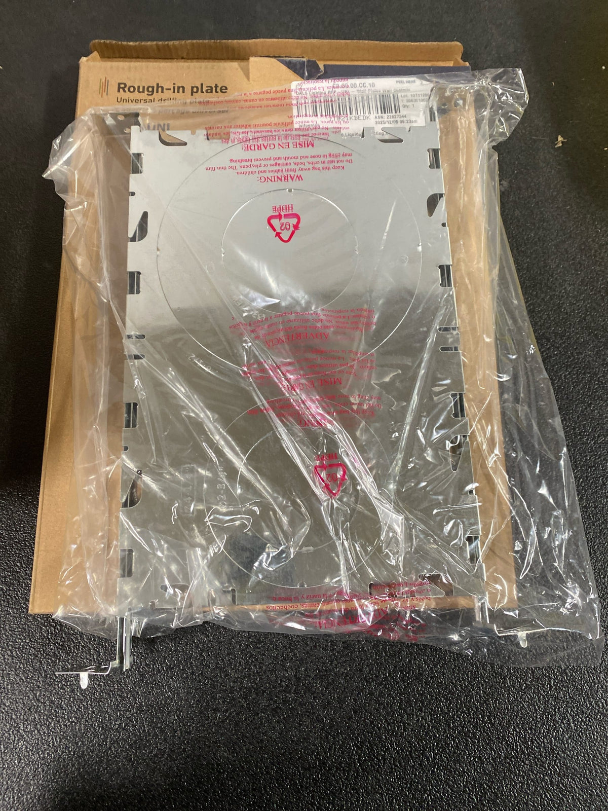 Unbranded RFP-UNI Universal Rough-In Plate For Recessed and Regressed Line