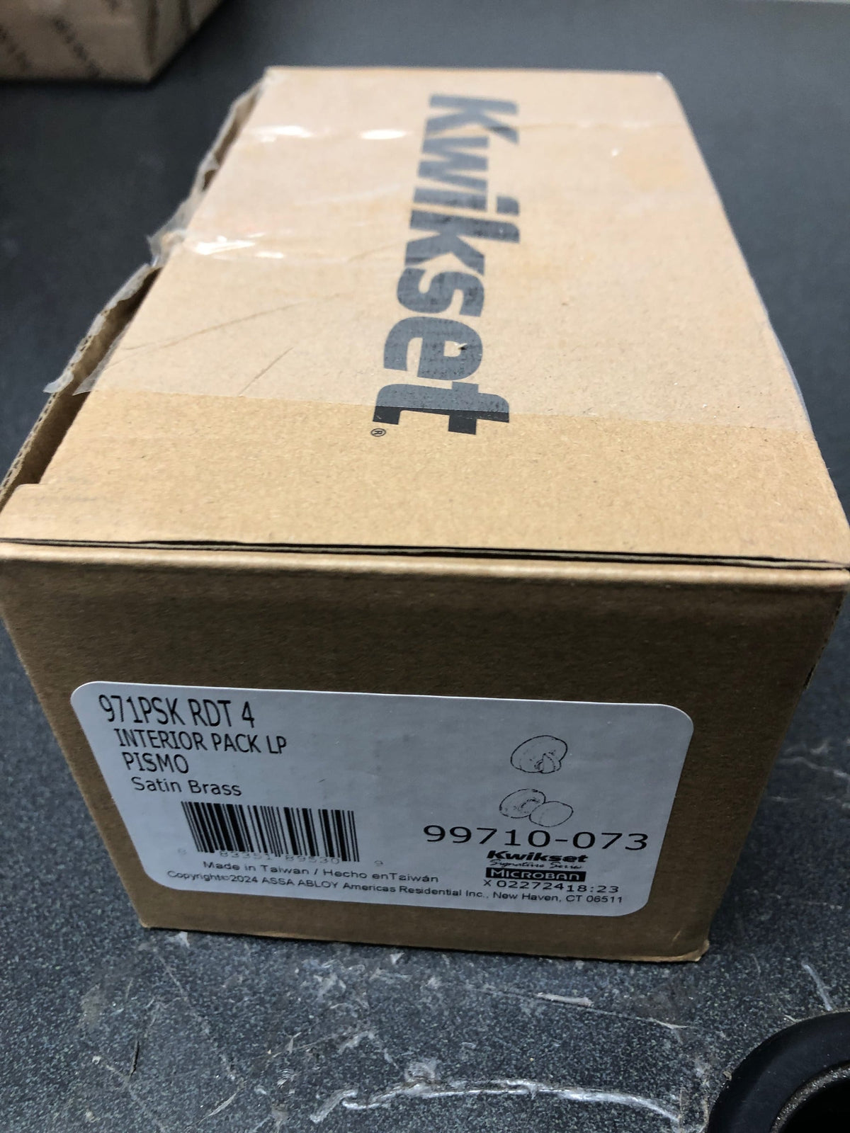 Kwikset 971Pskrdt Pismo Single Cylinder Interior Pack - Brass