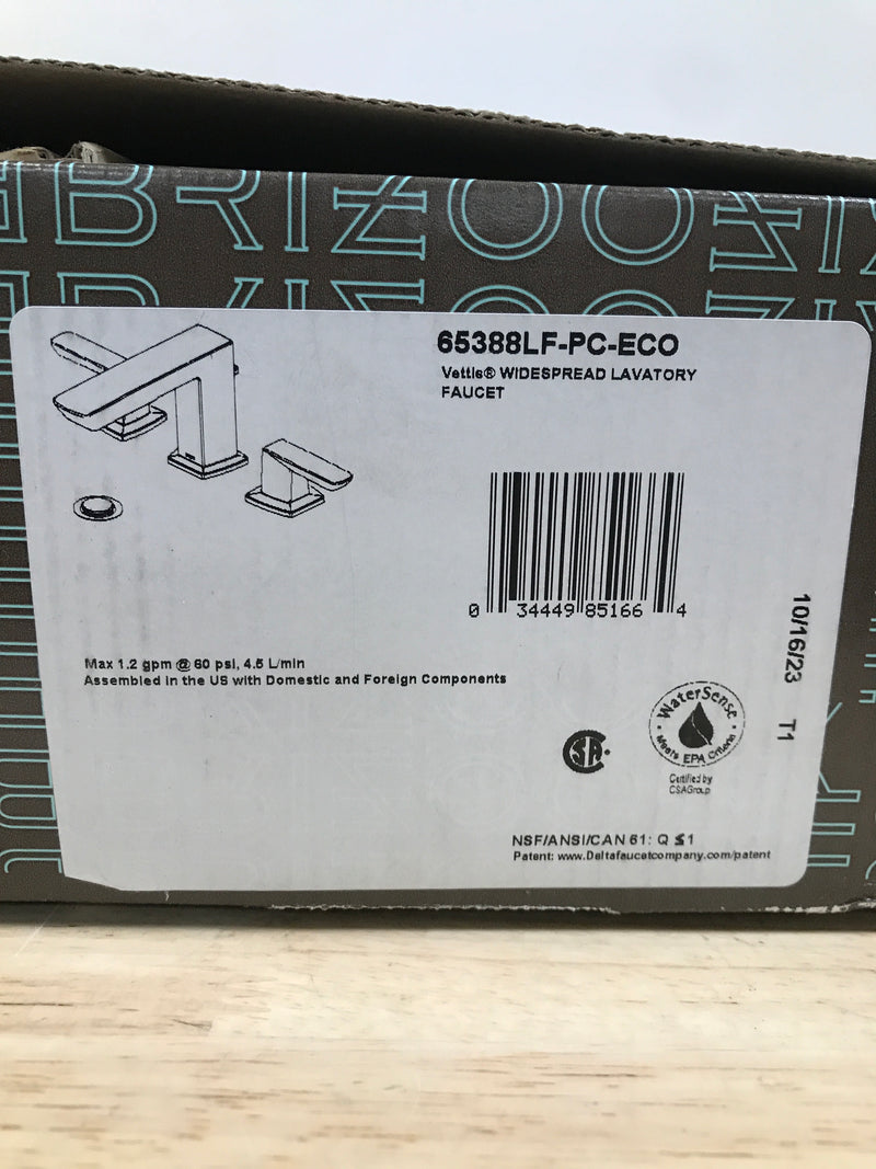 Brizo 65388LF-PC-ECO Vettis 1.2 GPMWidespread Bathroom Faucet with Double Handles - Chrome