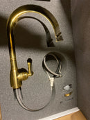 Perrin and Rowe U.4744ULB-2 Georgian Era 1.8 GPM Single Hole Pull Down Kitchen Faucet - Unlacquered Brass (Living Finish)