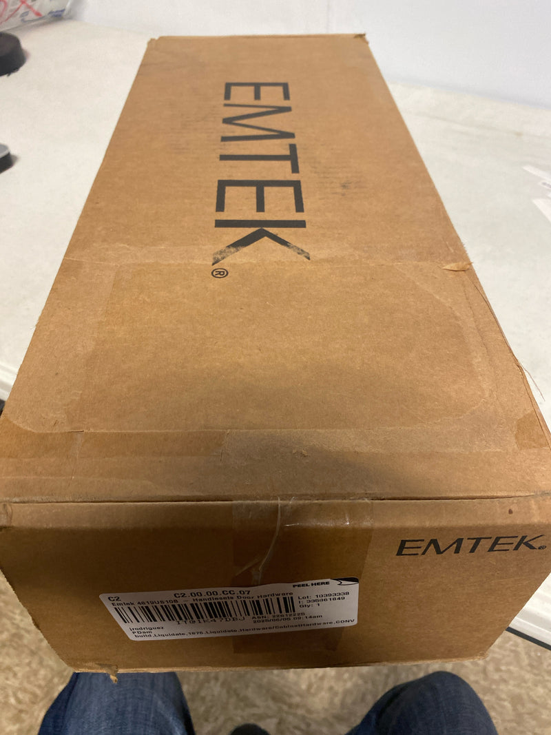 Emtek 4819US10B Lausanne Single Cylinder Keyed Entry Handleset from the Contemporary Collection - Oil Rubbed Bronze