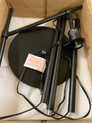 Dsi lighting HD39202A Gideon 69 in. Matte Black 1-Light Standard Floor Lamp with White Fabric Drum Shade and Adjustable Socket