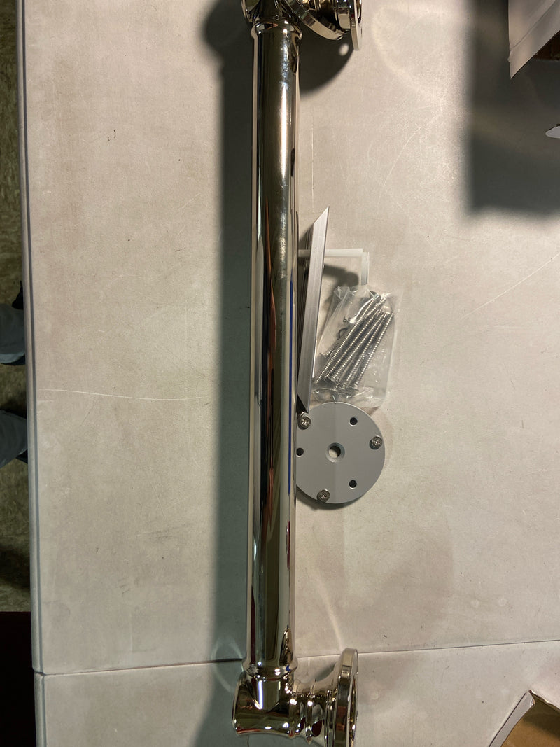 Delta Traditional 18 in. x 1-1/4 in. Concealed Screw ADA-Compliant Decorative Grab Bar in Polished Nickel