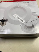Satco S11643 5.6 in. 3000K Smooth Baffle Remodel IC Rated Dimmable Indoor Integrated LED Recessed Light Trim