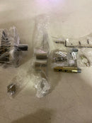 Baldwin ENSQUCFR150 Square Single Cylinder Keyed Entry Door Lever Set with 5 Inch Rectangle Rose from the Reserve Collection - Satin Nickel