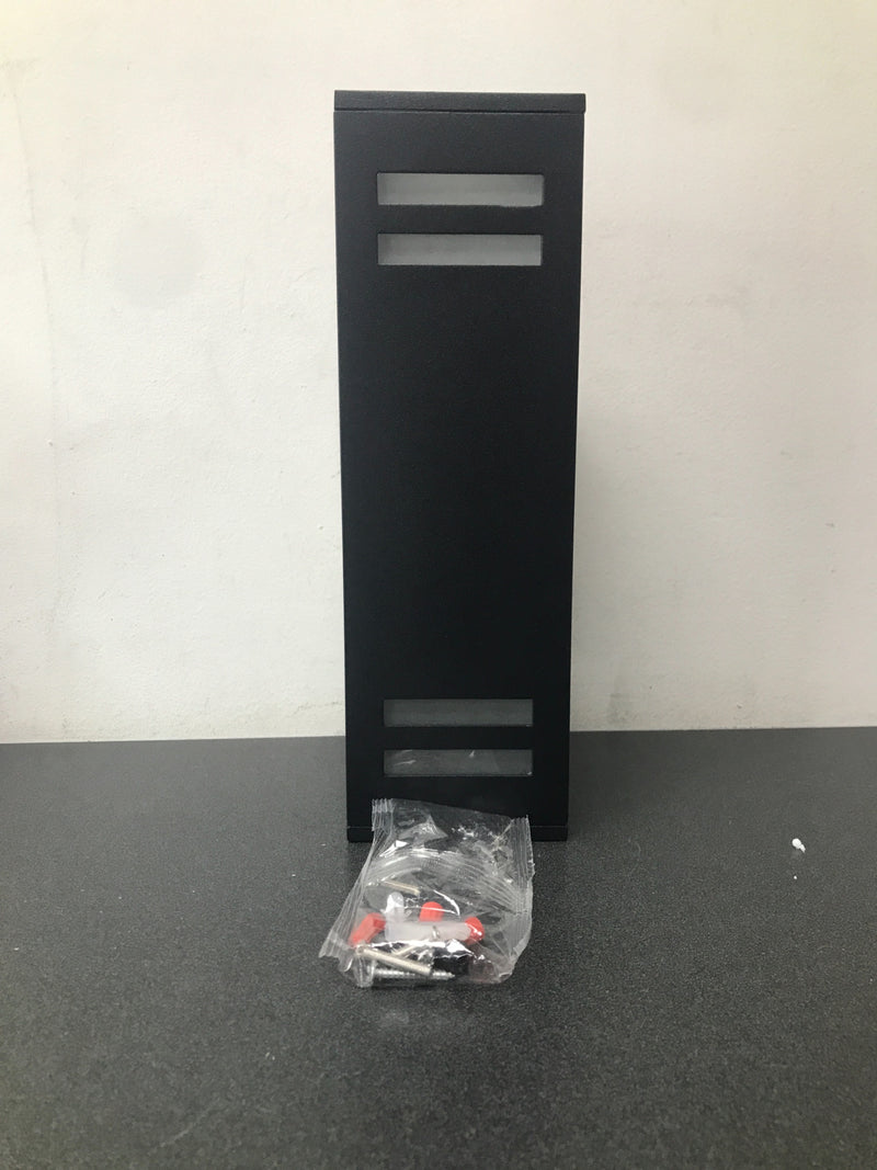 Rrtyo 81010000032828 2-Light Matte Black Square Aluminum Outdoor Wall Lantern Sconce