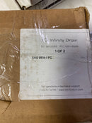 Infinity Drain SAS 9936 PS Site Sizeable 36" Long x 3" Wide Drain Kit with Grate, Stainless Steel Channel, Stop Ends, and 3" Outlet Assembly - Polished Stainless