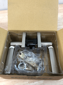 Kwikset 740LSLSQT-15S Lisbon Single Cylinder Keyed Entry Door Lever Set with Square Rose and SmartKey - Satin Nickel
