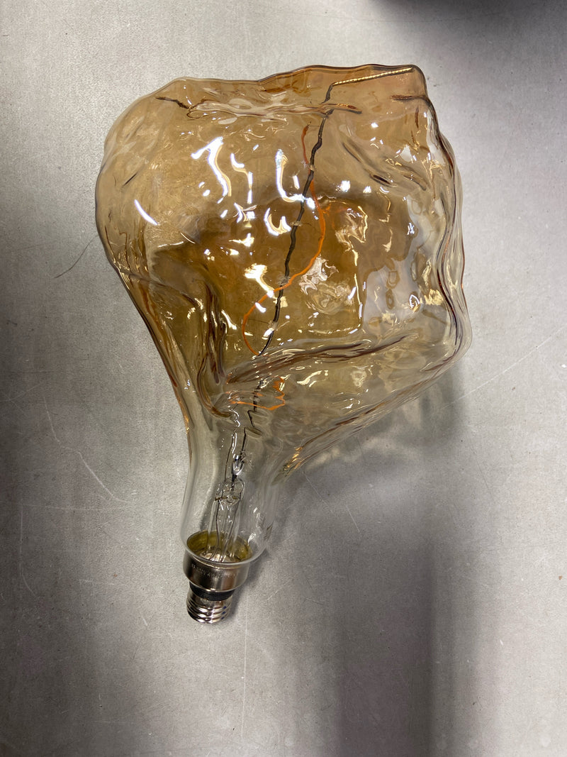 Bulbrite 776320 60-Watt Equivalent Glacier Amber Light Dimmable LED Grand Filament Nostalgic Light Bulb