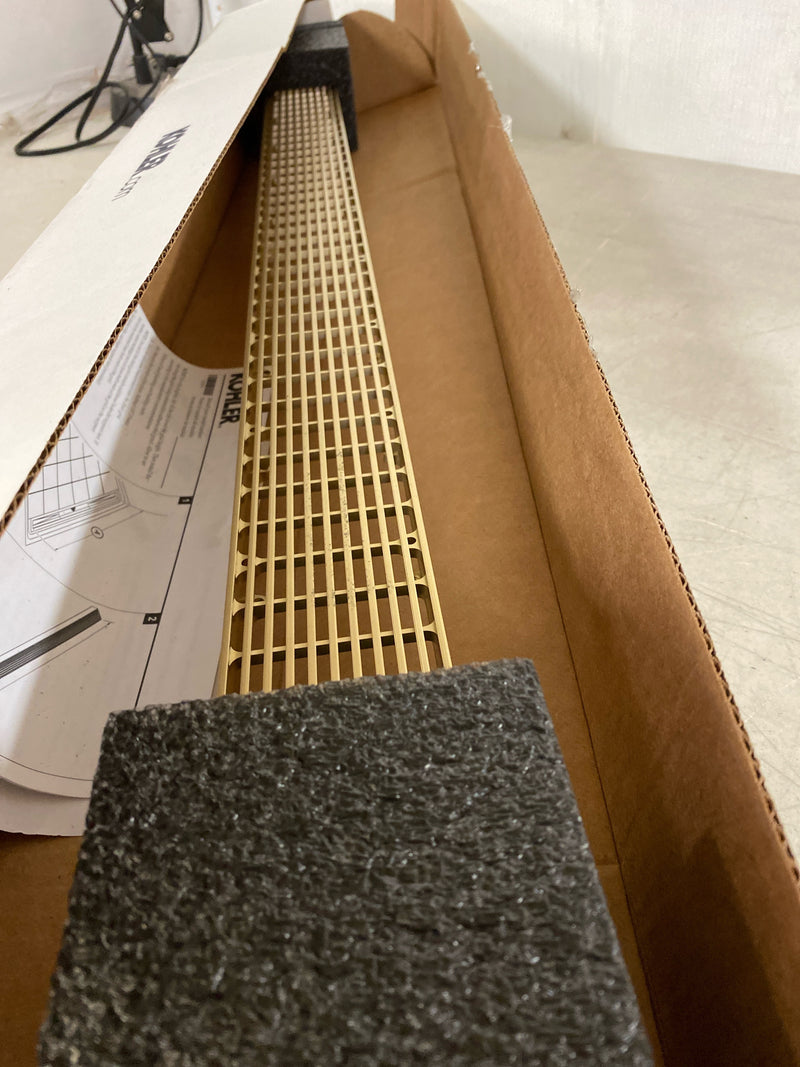 Kohler K-80653-2MB 2-1/2" x 36" Linear Drain Grate With Lattice Pattern - Vibrant Brushed Moderne Brass