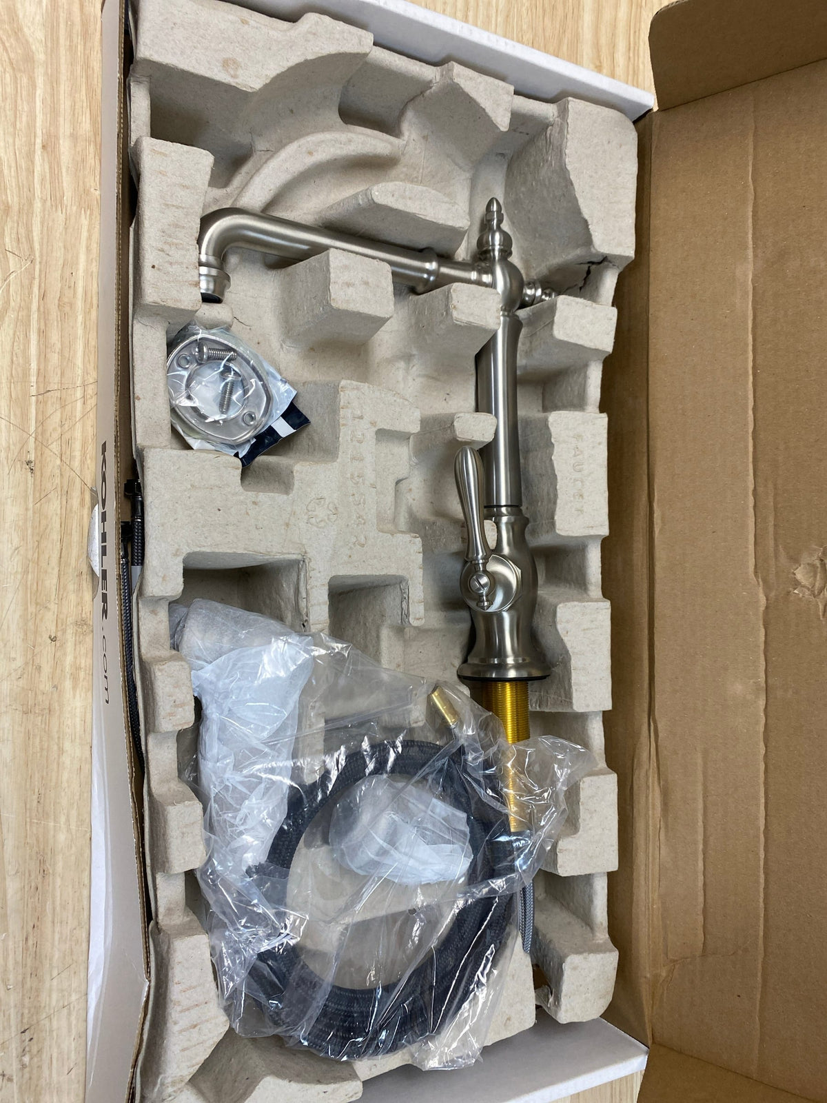 Kohler K-99265-VS Artifacts 1.5 GPM Single Hole Kitchen Faucet - Includes Side Spray - Vibrant Stainless