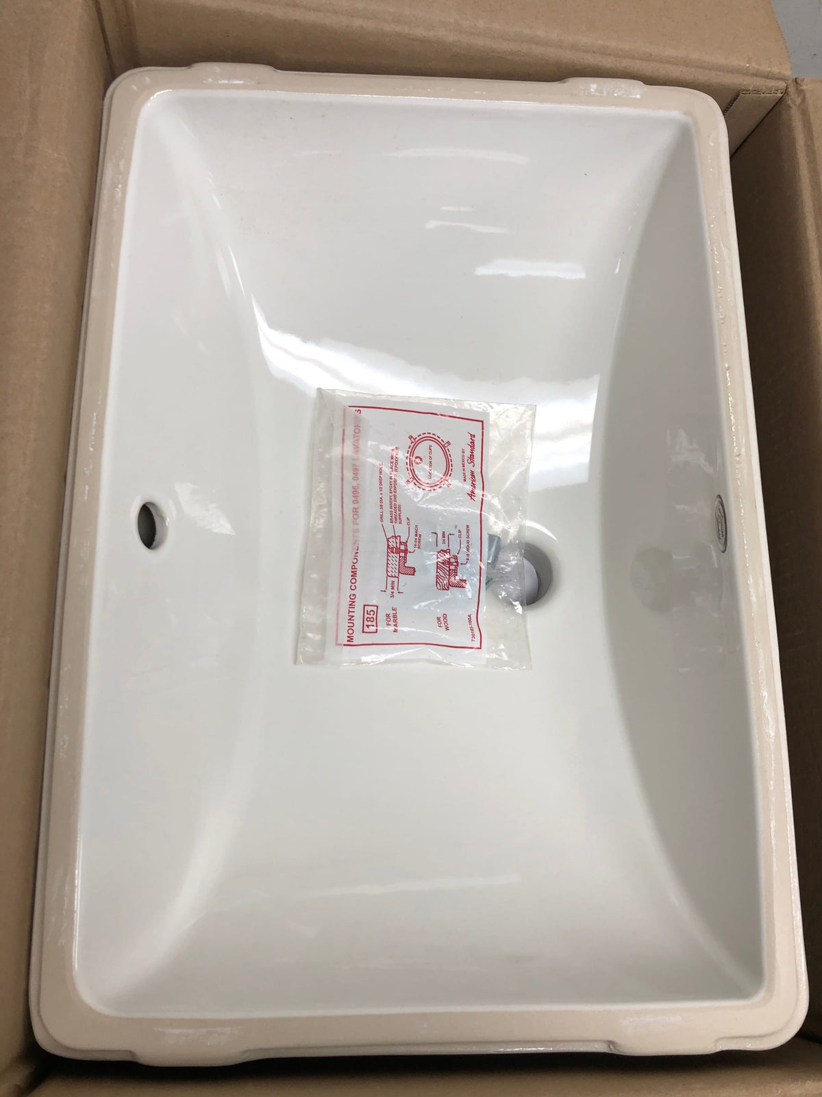 American Standard White Undermount Rectangular Bathroom Sink with Overflow Drain (13.75-in x 19.75-in)
