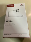 Pfister Willa Towel Ring, Hand Towel Holder for Bathroom, Wall-Mounted, Screw-In, Polished Chrome Finish, BRBWLL0C