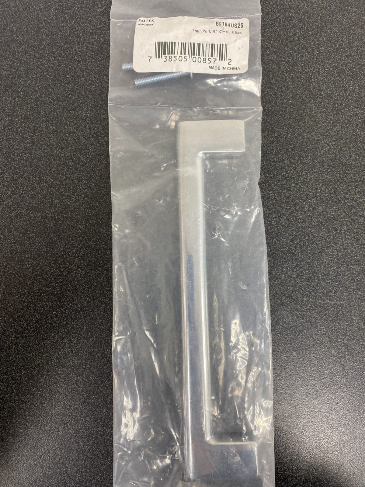 Emtek 86164US26 Trail 6 Inch Center to Center Handle Cabinet Pull - Polished Chrome