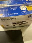Westinghouse Hadley 30 Inch Brushed Nickel Finish Ceiling Fan with 6 Reversible Blades and Bowl Light Kit with 1 Candelabra Base Light Bulb