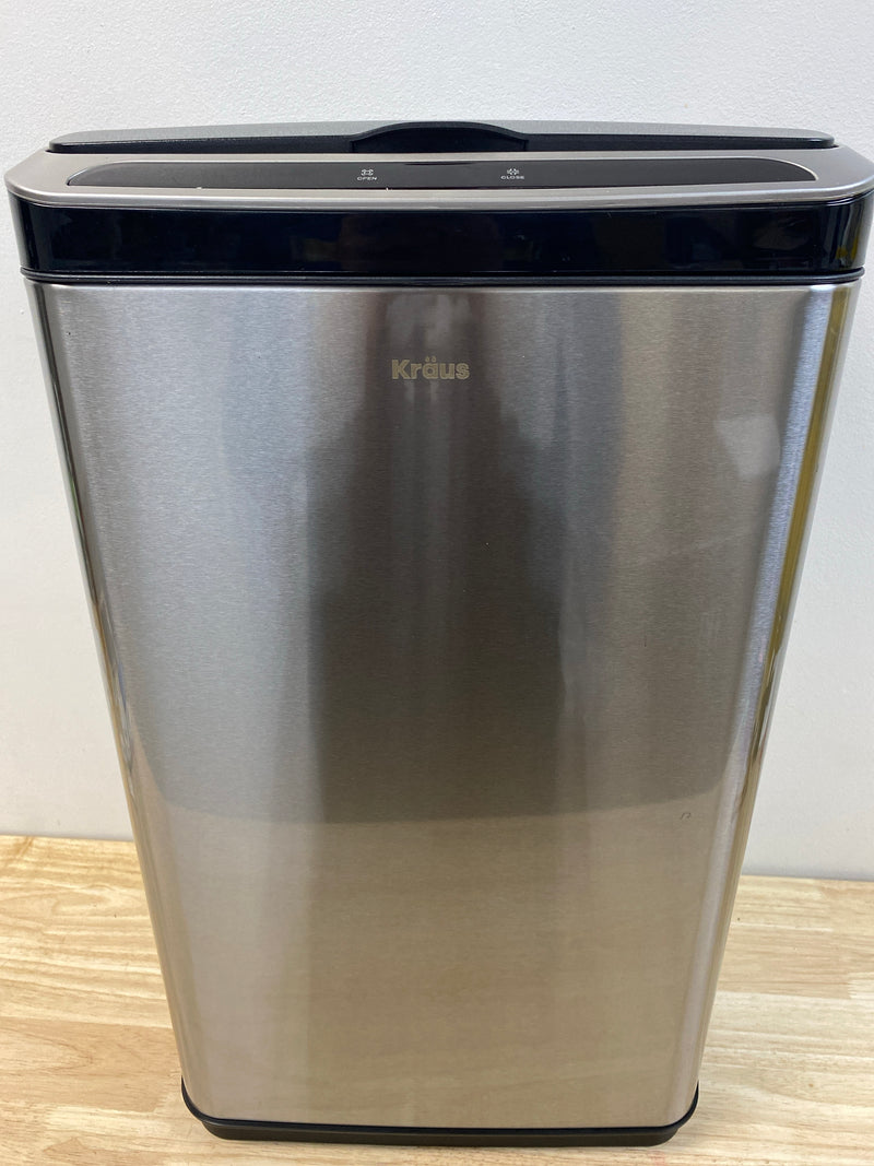 Kraus KTCS-10SS GarbagePro 13 Gallon Hands-Free Motion Sensor Free Standing Trash Can - Stainless Steel