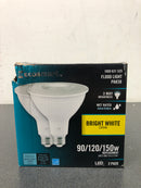 Ecosmart FG-04304 90/120/150-Watt Equivalent PAR38 3-Way Flood Energy Star Dimmable CEC LED Light Bulb 3000K Bright White (2-Pack)