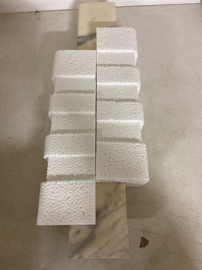 Home decorators collection SSSE21-TO 21.13 in. W x 0.75 in. D x 3.5 in. H Stone Effects Cultured Marble Side splash in Toscana