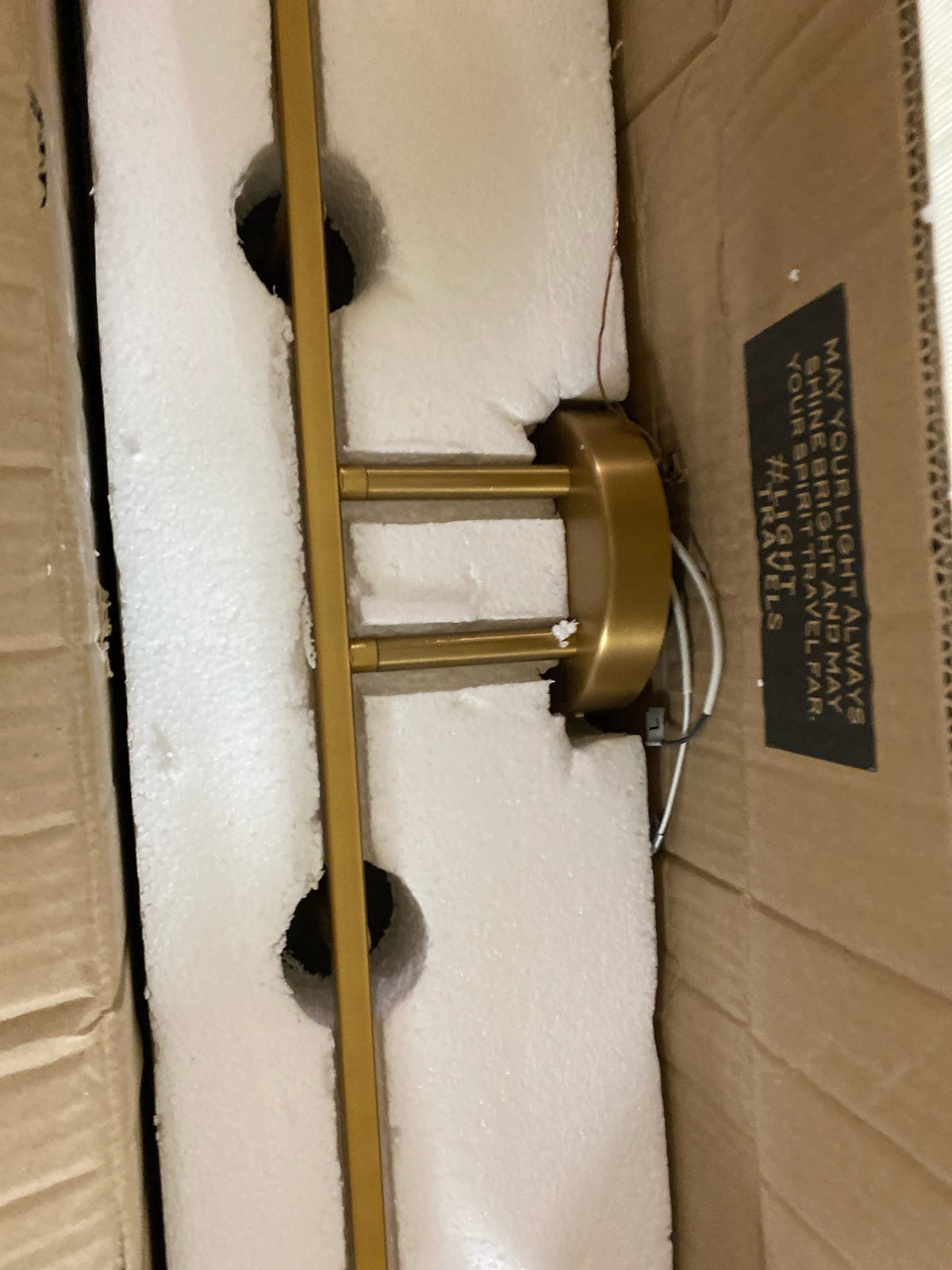 Elegant Lighting LD7322W36SG Senna 4 Light 36" Wide Vanity Light - Satin Gold