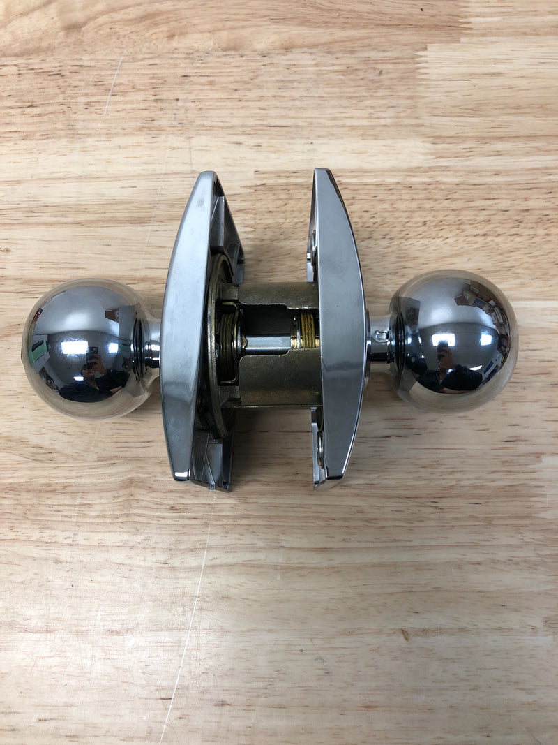 Schlage f51a orbit with century rose keyed entry lock c keyway with 16211 latch 10063 strike bright chrome finish