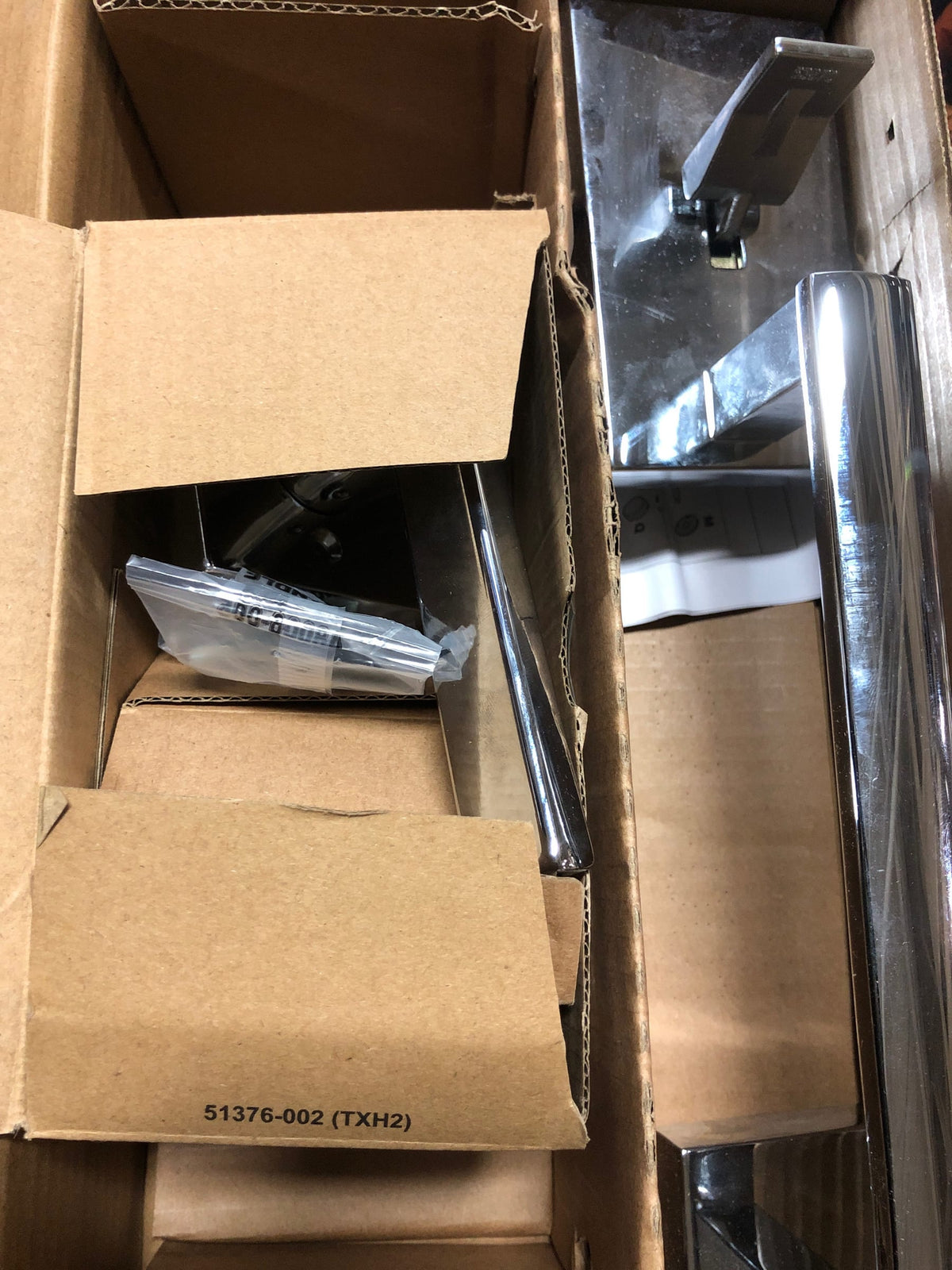 Kwikset 815SCEXHFLSQT-26 San Clemente Lower Handleset with Interior Halifax Lever, Minus Deadbolt - Polished Chrome
