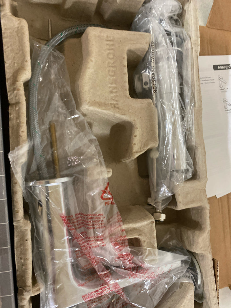 Hansgrohe 72557001 Rebris E 1.2 GPM Single Hole Bathroom Faucet with Pop-Up Drain Assembly - Chrome