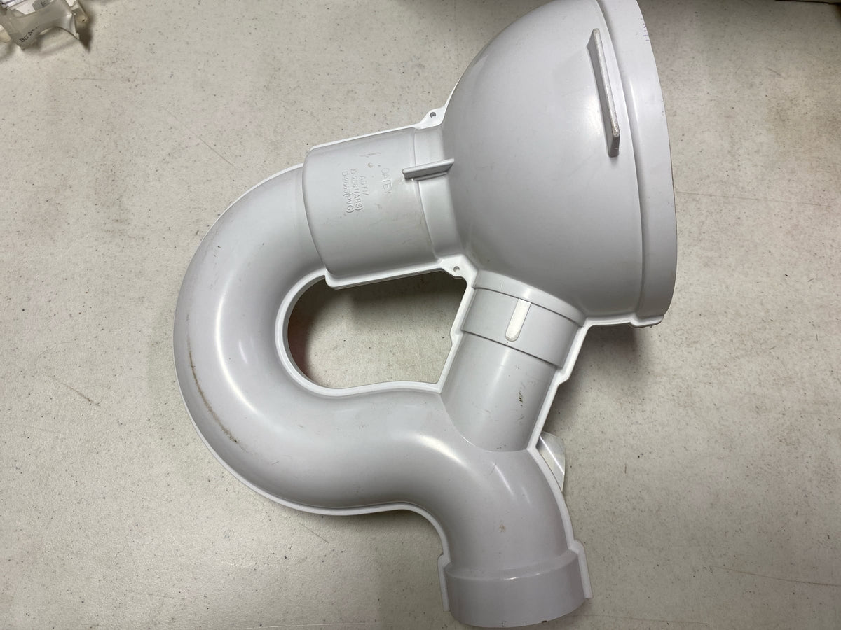 Oatey 427242 Round White PVC Floor Drain with P-Trap, Cleanout and Screw-In Drain Cover