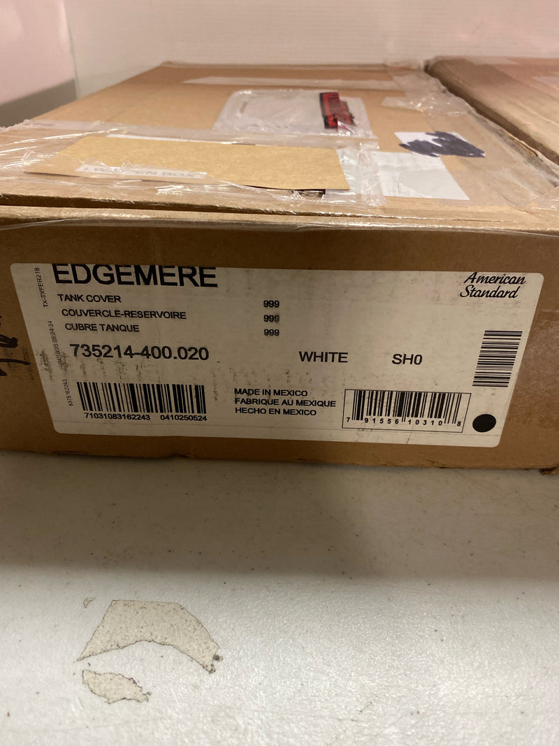 American Standard 735214-400.020 Edgemere Toilet Tank Lid - White