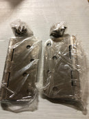 Miseno MDH4072SN 4 x 4 Ball Bearing 5/8" Radius Corner Door Hinge - Pair - Satin Nickel