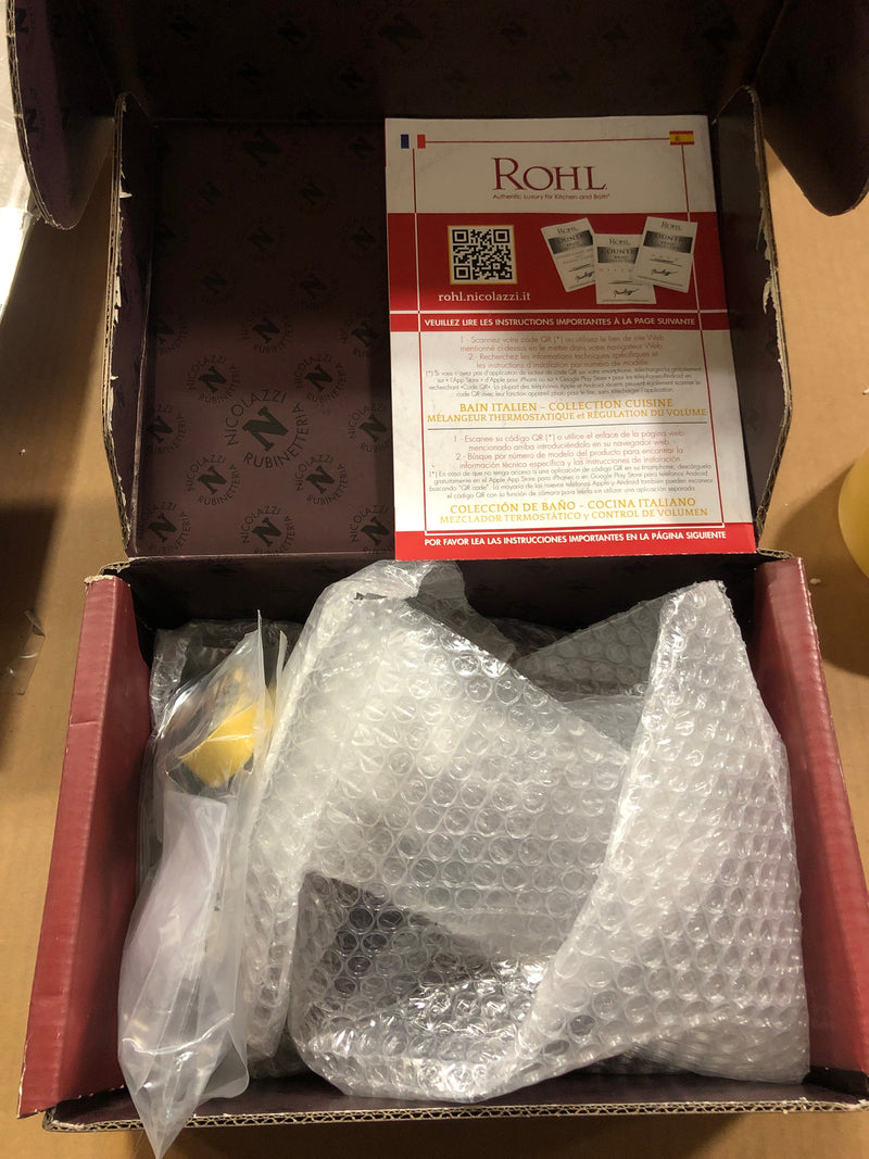 Rohl A4814LMSTN Palladian Thermostatic Valve Trim Only with Single Lever Handle - Less Rough In - Satin Nickel