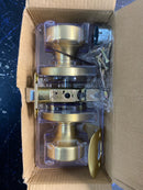 Kwikset 730PSKRDT-4 Pismo Privacy Door Knob Set with Round Rose - Satin Brass