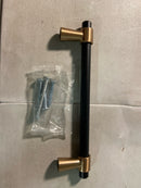 Amerock Mergence 5-1/16 in. (128 mm) Center-to-Center Matte Black/Champagne Bronze Drawer Pull