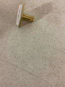 Sietto K-1300-SB Geometric 1-1/4 Inch Square Cabinet Knob - Satin Brass