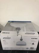 Progress Lighting Impress White Industrial Dome Led; Hanging Pendant Light