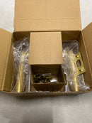 Kwikset 730PVLRCT-4 Prava Privacy Lever Set with Rectangle Rose - Satin Brass