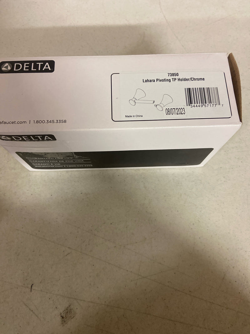 Delta 73850 Lahara Wall Mount Pivot Arm Toilet Paper Holder Bath Hardware Accessory in Polished Chrome