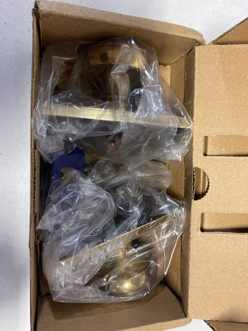 Emtek Privacy Set, Rectangular Rosette, Norwich Knob, French Antique US7